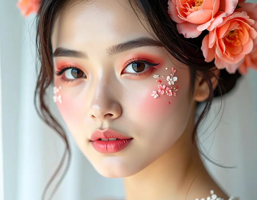 로맨틱한 플라워 메이크업