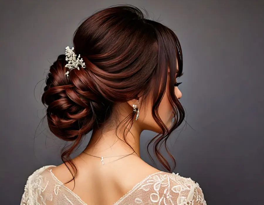 반쯤 올림 헤어스타일