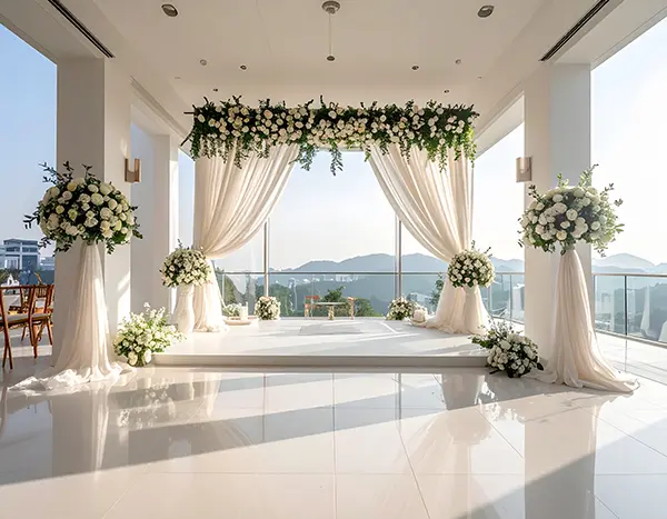 깔끔하고 세련된 웨딩 장식