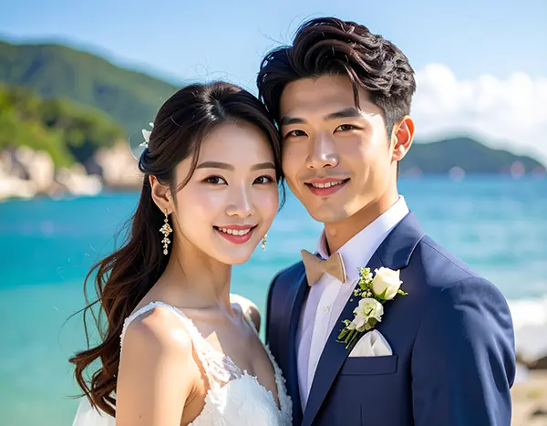 여름 웨딩, 밝고 활기찬 여름 날씨 복사