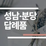 성남/분당/판교 답례품 추천 2026: 땡스샵·복호두 등 업체 4곳 가격/구성 완벽 비교