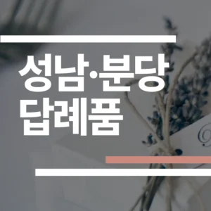 성남/분당/판교 답례품 추천 2026: 땡스샵·복호두 등 업체 4곳 가격/구성 완벽 비교
