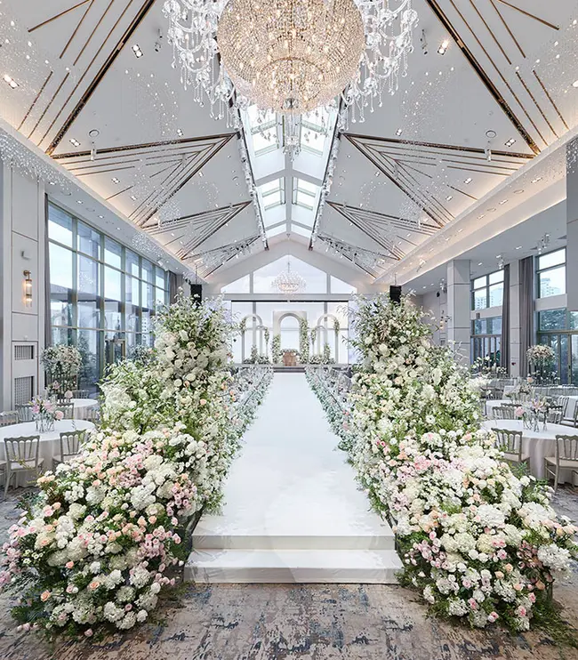 마포 상암 DMC타워웨딩 홀 내부 전경