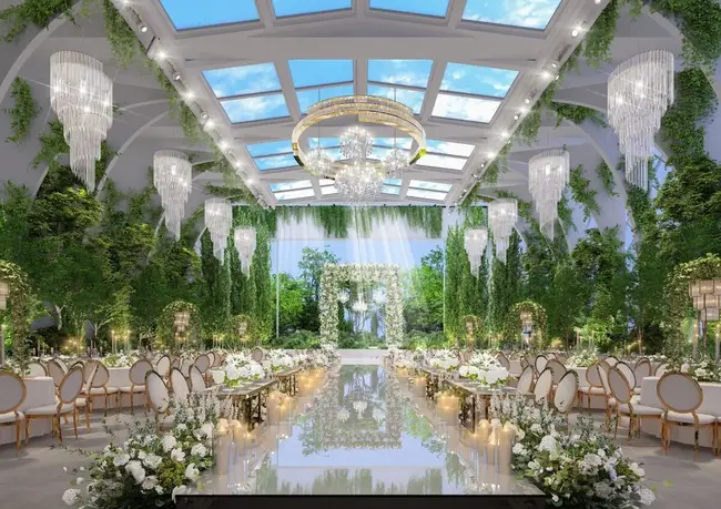 안양 더파티움 웨딩홀 홀 내부 전경