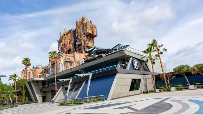 General Disney world entrance with happy tourists