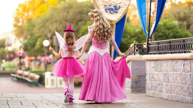 Disney themed landscaping and entrance area