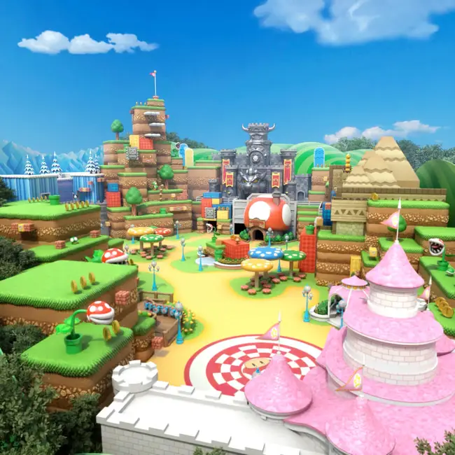 The vibrant world of Mario in Super Nintendo World at Universal Studios Hollywood