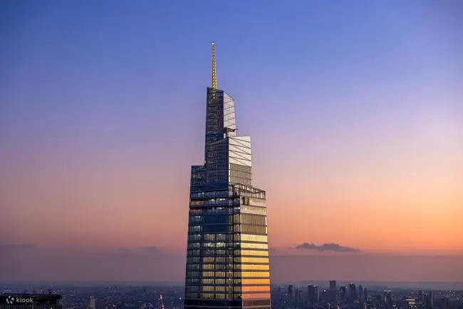 The stunning sunset view from the outdoor terrace at Summit