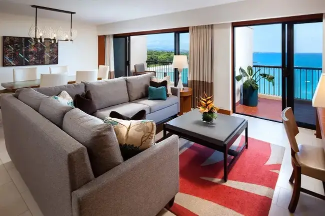 객실 테라스(라나이)에서 바라보는 마우나 케아 코할라 코스트 뷰