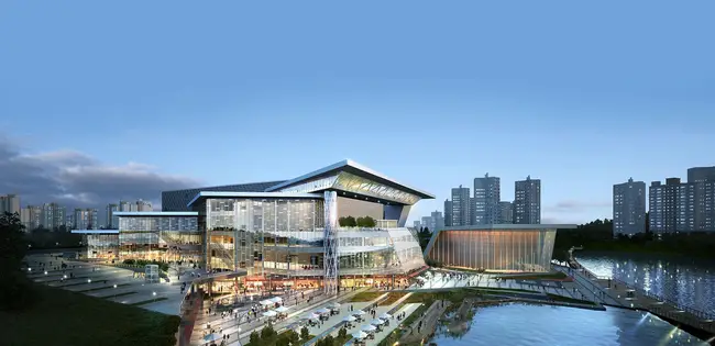 수원 컨벤션센터 초대형 웨딩박람회 전시장 내부 전경