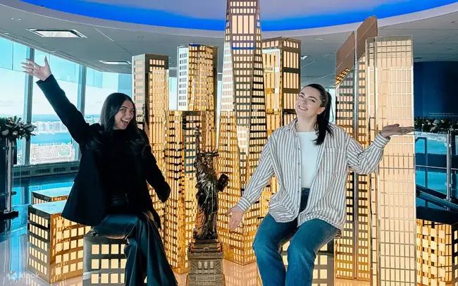 The See Forever Theatre as the screen rises to reveal NYC