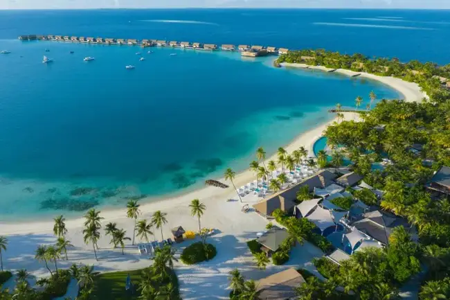 월도프 아스토리아 몰디브 리조트의 환상적인 전경