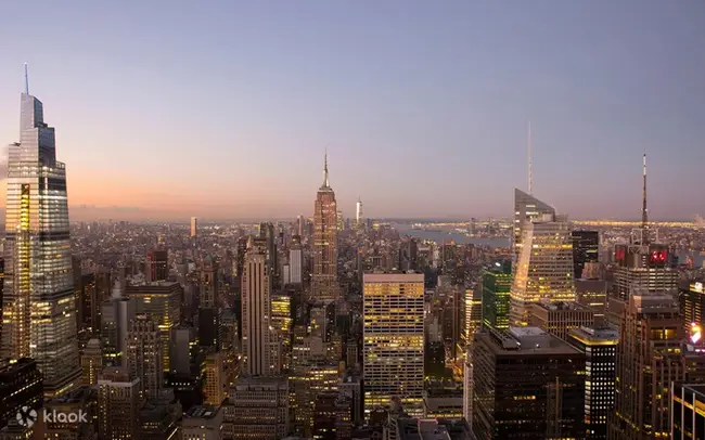 Unobstructed view of Empire State Building from the outdoor deck of Top of the Rock