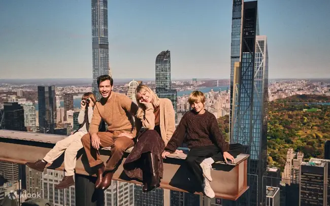 The iconic Prometheus statue and skating rink at Rockefeller Center
