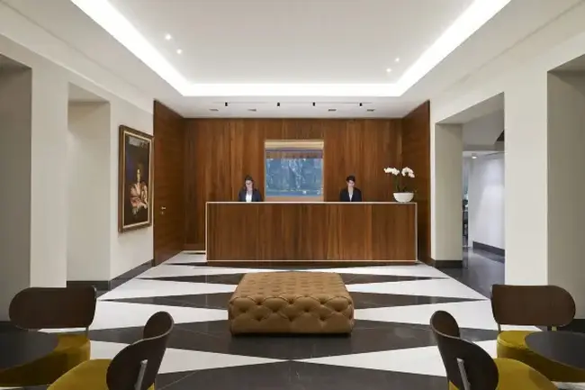 호텔 테라스에서 본 그린델발트 마을